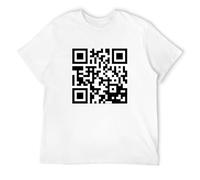 Qr Code T-Shirt Man'S Fashion Cotton White Clothes Unisex tee M