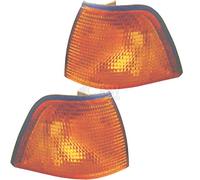 QR-PARTS - Juego de intermitentes para BMW Serie 3 E36, año de fabricación 91 - 99 Berlina/Compact: intermitentes delanteros derecho e izquierdo, naranja, homologado tipo E