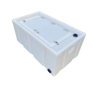 Qraatosi Tanque Rectangular Pares Gruesas para Peces Brillan Resisn para en Coche, Exrior, 130L