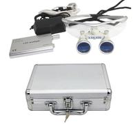 QRANSEUYXY 3,5 lupas binoculares quirúrgicas de 420 mm, faros LED dentales, lupa binocular, gafas de lupa quirúrgica para dentista