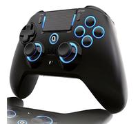 QRD Controlador inalámbrico Spark N5 para PS4 Pro Slim, PS3, PS2, Steam Deck, PC, Windows, Mac, iOS, Android TV Box, joystick de control de efecto Hall con altavoz y micrófono, macro N1 y N2, turbo.