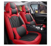 QRDKKL Fundas Asientos Coche para Lincoln Todos Los Modelos para MKZ para MKC para MKX para MKT para Navegador para Cubierta Asiento Coche Aviator(Red Black 5 Seat-B)