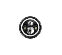 QRDKKL Juego De Faros Delanteros Faros LED De 7 Pulgadas Para Jeep Para Wrangler JK LJ CJ (12V/24V), Luz Alta/, H4 DRL Faro Principal(Ivory)