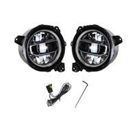 QRDKKL Juego De Faros Delanteros Para Jeep Para Wrangler JL Para JLU JT Para Rubicon 18-23 Faros Delanteros 9 Pulgadas Luz LED Alta/Luces DRL Halo Faro Principal