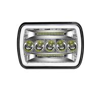 QRDKKL Juego De Faros Delanteros Para Jeep Para Wrangler YJ Para Cherokee XJ Para Comanche MJ 5x7 7x6 Faros Delanteros LED H6054 H5054 Faro Principal(Type A 1 PCS)