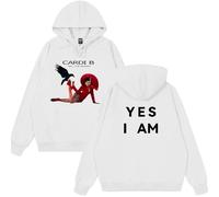 QRDLKERL Sudadera con Capucha Cardi B Am I The Drama Album para Hombre y Mujer, Estilo Harajuku, Hip Hop, Manga Larga, Holgada, Informal