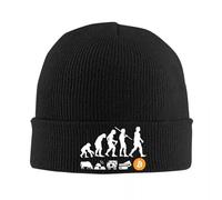 QREUIAJX Bitcoin Evolución del Dinero BTC Cripto Logo de Punto Gorros Skullies de Hombre Gorros Gorros de Invierno Acrílico Melón Casual