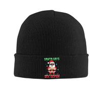 QREUIAJX Funny Santa Says Six Seven 67 Meme Christmas Holiday 6 7 Knitted Hat Beanies Autumn Winter Hat Warm Acrylic Casual Cap Gifts,