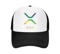 QREUIAJX Gorra de Camionero Ripple XRP Mujeres Hombres Adulto Ajustable Bitcoin Criptomoneda Baseball Gorra de Béisbol Sombrero de Padre al Aire Vivo