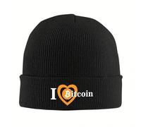 QREUIAJX Me Encanta el Gorro de Punto de Bitcoin, Gorros de calapitas Calientes
