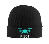 QREUIAJX Piloto de Drone, Gorros de Gorro Mando, Gorros Cool, Hombres, Mujeres, Gorro de Punto KPOP con muelles, Gorro elástico de Goma