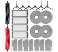 Qrevo Master - Juego de 23 piezas de repuesto compatibles con robot aspirador Roborock Qrevo Master/Qrevo Slim, 2 cepillos de rodillo, 6 cepillos laterales, 7 bolsas de polvo, 4 filtros HEPA, 4