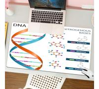 QRFASFZO Alfombrilla Ratón,XXL 80x30 cm Mouse Pad Grande Gaming, Alfombrilla Antideslizante,Tapete Escritorio con Bordes Cosidos,Educativo, Bases del ADN Química Bioquímica Biotecnología