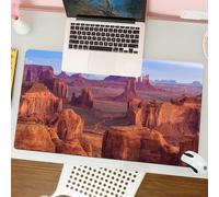 QRFASFZO Alfombrilla Ratón,XXL 80x30 cm Mouse Pad Grande Gaming, Alfombrilla Antideslizante,Tapete Escritorio con Bordes Cosidos,Decoración del hogar, Vista de Deep Canyon con Diferentes Temas de Des
