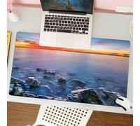 QRFASFZO Alfombrilla Ratón,XXL 80x30 cm Mouse Pad Grande Gaming, Alfombrilla Antideslizante,Tapete Escritorio con Bordes Cosidos,Hermosa Vista de Niagara On The Lake Durante la Puesta del Sol