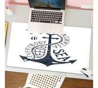 QRFASFZO Alfombrilla Ratón,XXL 80x30 cm Mouse Pad Grande Gaming, Alfombrilla Antideslizante,Tapete Escritorio con Bordes Cosidos,Cita monocromática Todos Necesitamos vitaminas del mar Dibujada a ma