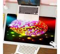 QRFASFZO Alfombrilla Ratón,XXL 80x30 cm Mouse Pad Grande Gaming, Alfombrilla Antideslizante,Tapete Escritorio con Bordes Cosidos,Fiesta de Estrellas del Pop, Fiesta de celebración de Discoteca con bo
