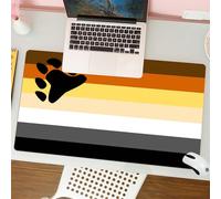 QRFASFZO Alfombrilla Ratón,XXL 80x30 cm Mouse Pad Grande Gaming, Alfombrilla Antideslizante,Tapete Escritorio con Bordes Cosidos,Señal de Sexo Gay Movimiento LGBTQ Oso Pareja LGBT Banner Formato Orgu