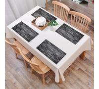 QRFASFZO Juego de 6 PVC Manteles Individuales Lavables,Fácil Limpieza, Antideslizantes, Resistentes al Calor,Azulejos de Pared de ladrillo Modernos en Gris y Blanco, urbanismo, Arquitectura,30x45cm
