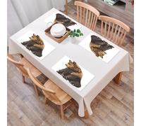 QRFASFZO Juego de 6 PVC Manteles Individuales Lavables,Fácil Limpieza, Antideslizantes, Resistentes al Calor,Animal, Oso de Dibujos Animados Divertido Sentado y Sonriendo,30x45cm