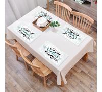 QRFASFZO Juego de 6 PVC Manteles Individuales Lavables,Fácil Limpieza, Antideslizantes, Resistentes al Calor,Buenas vibras, Letras estilizadas a Mano, caligrafía, Puntos, líneas onduladas y p,30x45cm