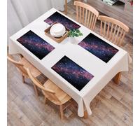 QRFASFZO Juego de 6 PVC Manteles Individuales Lavables,Fácil Limpieza, Antideslizantes, Resistentes al Calor,Milagro de la Nebulosa Cósmica, en el vasto Espacio, Las Estrellas y la Nebulosa r,30x45cm
