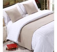 QRGMKL Corredor de Cama Premium para pie de Cama, Bufanda de Cama de Color sólido Colcha de Lino de algodón decoración del hogar Protector de Cama de Dormitorio-Beige Yellow||240X50cm for 1.8m Bed