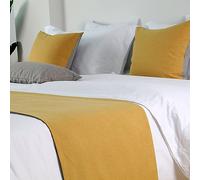 QRGMKL Corredores de Cama del Norte de Europa y Cojines a Juego Corredor de Cama Simple Moderno para el pie de la Cama Bufanda de Cama Suave para el Hotel Dormitorio-Yellow||210X48cm for 1.5m Bed
