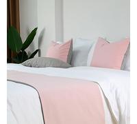 QRGMKL Corredores de Cama del Norte de Europa y Cojines a Juego Corredor de Cama Simple Moderno para el pie de la Cama Bufanda de Cama Suave para el Hotel Dormitorio-Pink||210X48cm for 1.5m Bed