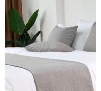 QRGMKL Corredores de Cama del Norte de Europa y Cojines a Juego Corredor de Cama Simple Moderno para el pie de la Cama Bufanda de Cama Suave para el Hotel Dormitorio-Gray||240X48cm for 1.8m Bed