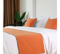 QRGMKL Corredores de Cama del Norte de Europa y Cojines a Juego Corredor de Cama Simple Moderno para el pie de la Cama Bufanda de Cama Suave para el Hotel Dormitorio-Orange||210X48cm for 1.5m Bed