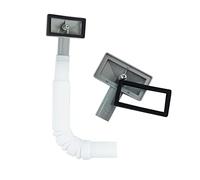 Qrity 1 Pedazo Tubos de Rebosadero, Tubo de Rebosadero para Lavabo Extensible, Interfaz Rectángulo (Tamaño: 75x40mm) Longitud del Tubo 230-600 mm, Diámetro 26 mm (Diámetro Interior: 21 mm)