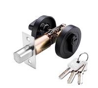 Qrity 1 Pieza Cerradura de Cilindro Simple, Cerradura de Cilindro Redondo con Llave, Cerraduras de Puerta Modernas, Cerradura de Puerta Invisible para Puerta Principal, Puerta de Entrada