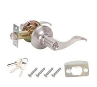 Qrity 1 Pieza Cerradura de Manija de Puerta de Privacidad, Manijas de Puerta de Dormitorio con Cerradura, para Puerta Delantera, Baño