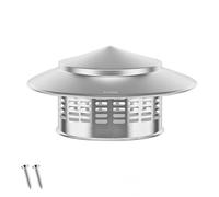 Qrity 1 Pieza Cubierta de Chimenea, Protector de Pájaros para Chimenea, Cubierta de Tubo de Techo con Tornillos, para Tubo Extractor de 200mm(7,87")