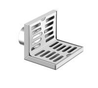 Qrity 1 Pieza Drenaje de Piso de Esquina, Drenaje en Forma de L de Acero Inoxidable, Desagüe De Piso De Fila De Pared, para Tuberías de 75mm