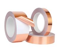 Qrity 1 Piezas Cinta de Cobre Autoadhesiva, 25mm x 20m Cinta de Lámina de Cobre Conductora, para Blindaje EMI, Reparaciones Eléctricas