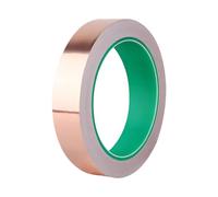 Qrity 1 Piezas Conductor Doble Cara Cinta, 20mm x 20m Cinta de Lámina de Cobre, Cara Adhesiva Conductora para Blindaje EMI, Reparaciones Eléctricas