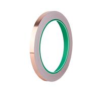 Qrity 1 Piezas Conductor Doble Cara Cinta, 5mm x 20m Cinta de Lámina de Cobre, Cara Adhesiva Conductora para Blindaje EMI, Reparaciones Eléctricas