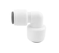 Qrity 1 Piezas Conector de Codo para Purificador de Agua, 1/4" a 5/16" L Tipo Rápido Conector, para Filtro de Agua
