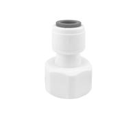 Qrity 1 Piezas Conectores de Agua para Refrigerador, 5/8" Rosca Hembra a 5/16" Conector Rápido de Inserción, Conector Rápido Filtro Agua Adaptador