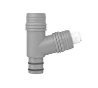Qrity 1 Piezas Conectores de Tubo de Fregadero de Cocina, Tubo de Desagüe en Y con 1/4" Conector Rápido de Inserción, Adaptador de Manguera de Drenaje