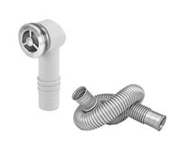 Qrity 1 x Tubos de Desbordamiento, Lavabo de Cerámica para Baño, Desbordamiento del Fregadero de Mármol, Tubo de Desbordamiento del Fregadero de Mármol, 36 x 36mm Interfaz Redonda