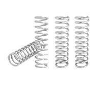 Qrity 10 Piezas Muelle de Compresión, Resorte de Acero Inoxidable, Resorte Comprimido Helicoidal, para Reemplazo de Piezas Mecánicas, 1,2 x 10 x 50 mm