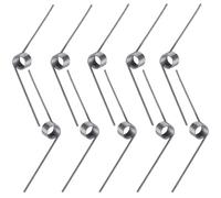 Qrity 10 Piezas Muelles de Torsión, Resortes de Torsión Mecánicos de Acero Inoxidable 304, Diámetro del Alambre 0,7mm, OD 5mm, 6 Vueltas, Ángulo 120°
