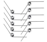 Qrity 10 Piezas Muelles de Torsión, Resortes de Torsión Mecánicos de Acero Inoxidable 304, Diámetro del Alambre 0,5mm, OD 5mm, 6 Vueltas, Ángulo 120°