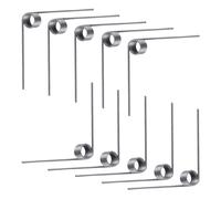 Qrity 10 Piezas Muelles de Torsión, Resortes de Torsión Mecánicos de Acero Inoxidable 304, Diámetro del Alambre 0,7mm, OD 4mm, 6 Vueltas, Ángulo 90°