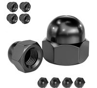 Qrity 10 Piezas Tuercas De Sombrerete, M8 Tuercas Ciegas Hexagonales DIN 1587, para Proteger Roscas y Pernos