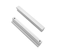 Qrity 10x Tiradores Cajones Cocina, L 90 °, Espacio Entre Agujeros de 128 mm, para Cajones de Gabinete, Puertas de Armarios, plateado