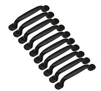 Qrity 10x Tiradores de las puertas del armario de la cocina armario ropero tire del cajón, Aluminio, con tornillos (128MM)